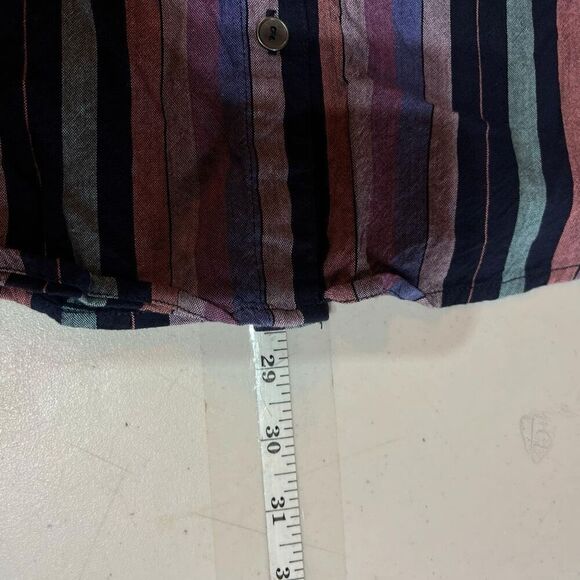 CJ Banks Women's Striped Button Front Groovy Tunic Blouse Multicolor Size 3X - Picture 9 of 9